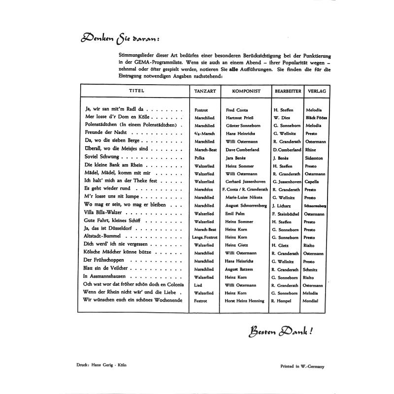 Die singt man immer 3