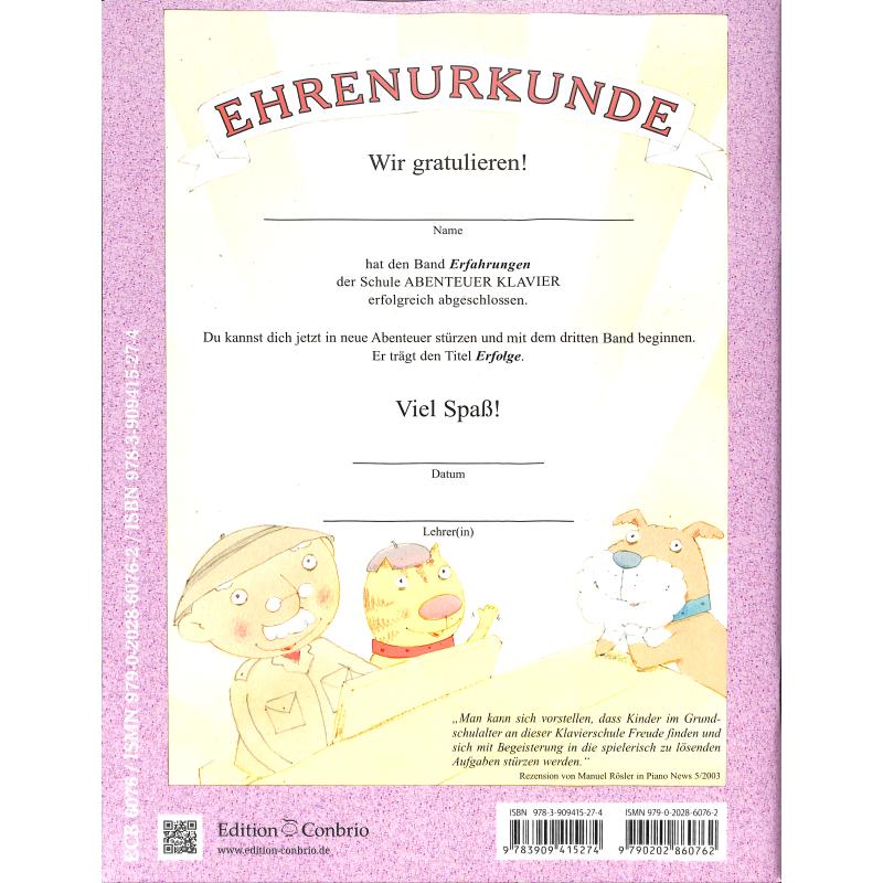 Abenteuer Klavier 2 - Erfahrungen