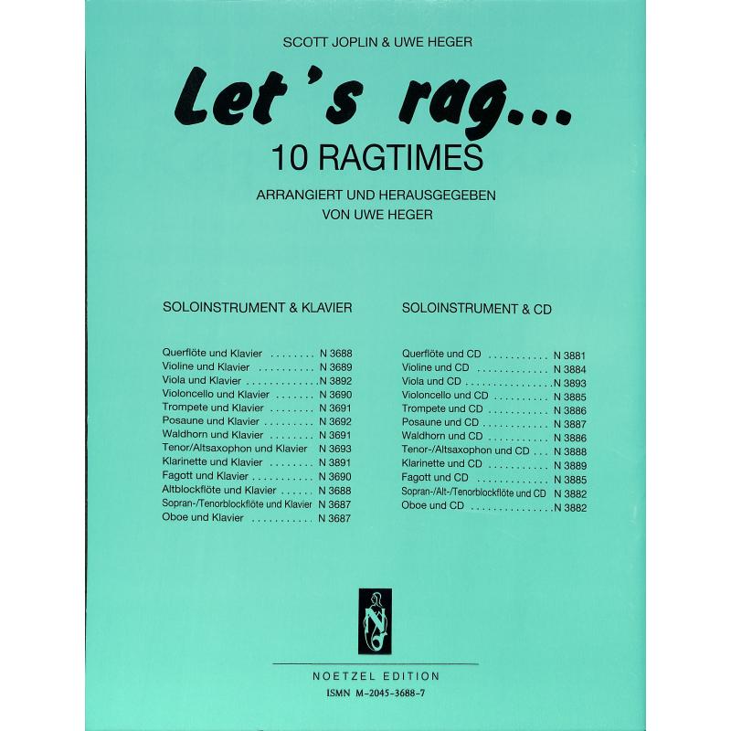 Let's rag - 10 Ragtimes
