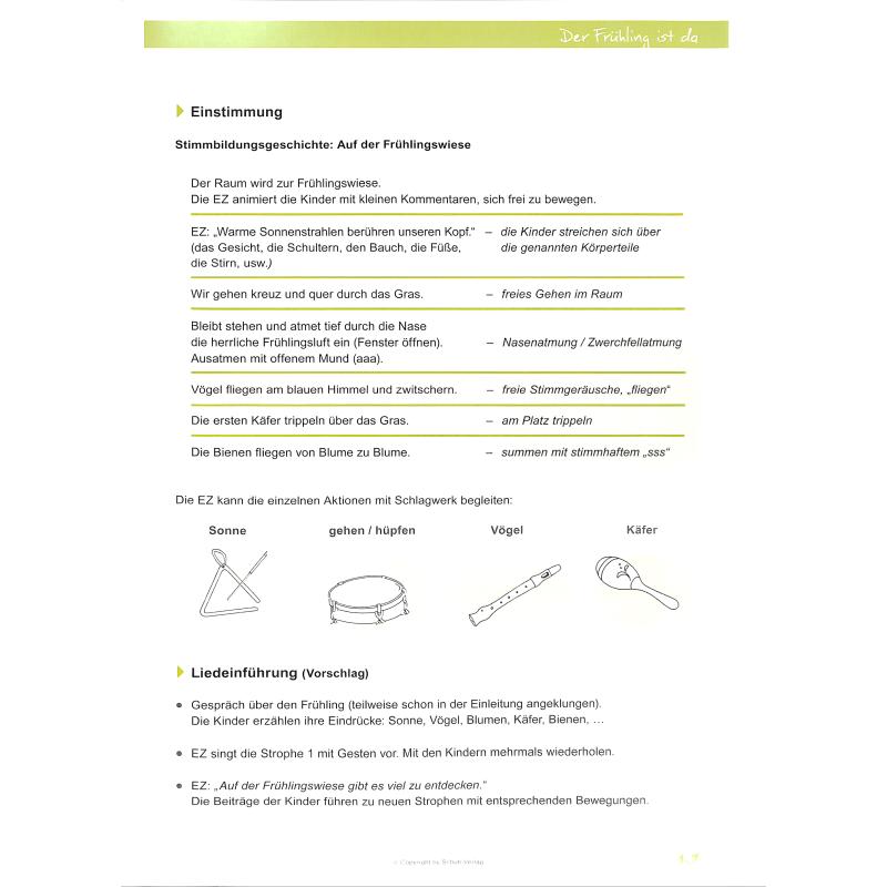 Frühlings Musik im Kindergarten