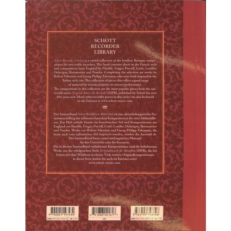Schott Blockflöten Bibliothek | Schott recorder library