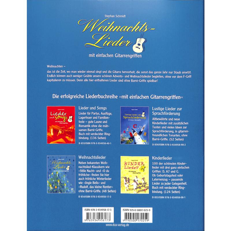 Weihnachtslieder mit einfachen Gitarrengriffen