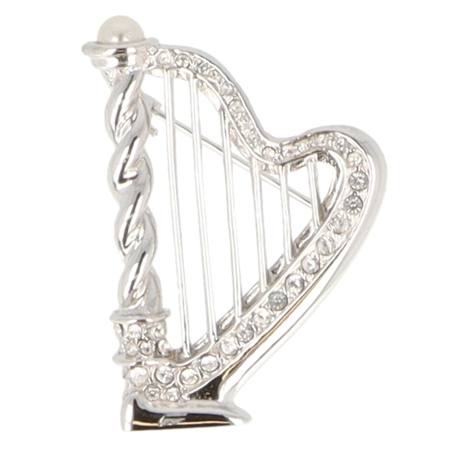 Brosche Harfe in Box