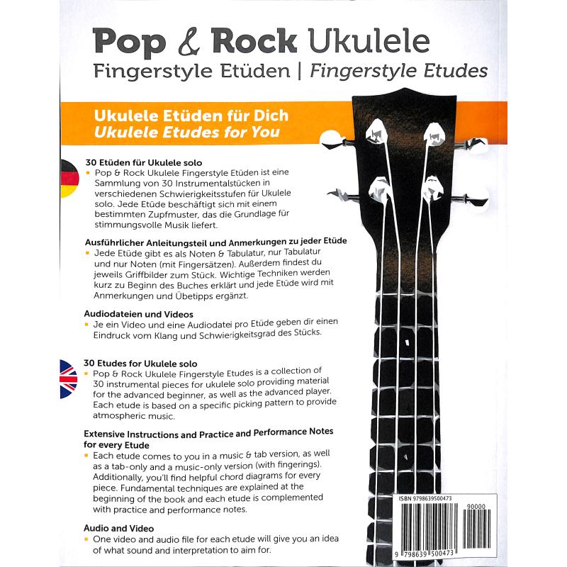 Pop + Rock Ukulele - Fingerstyle Etüden