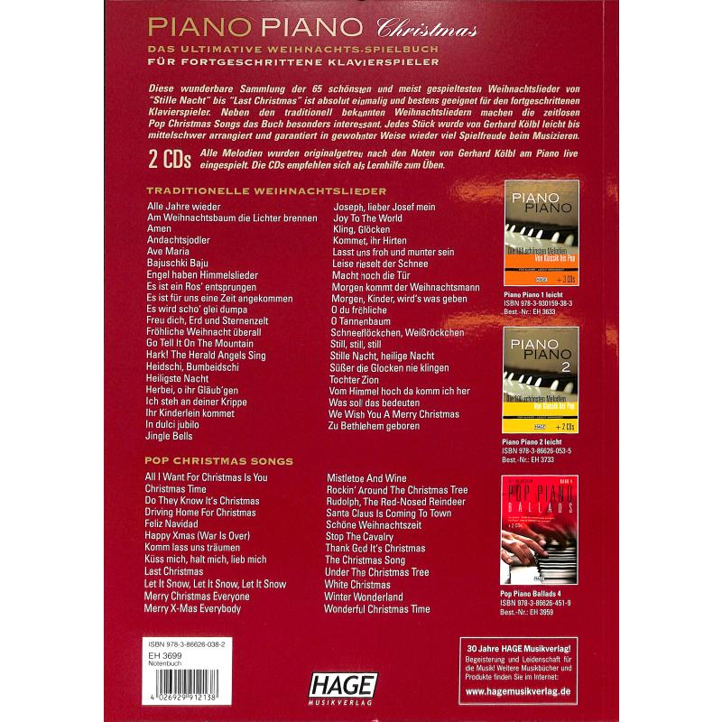 Piano Piano - Christmas | Die 65 schönsten Weihnachtslieder
