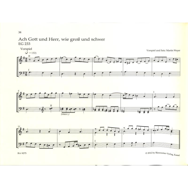 Kleine Choralvorspiele + Begleitsätze zu den Liedern des EG