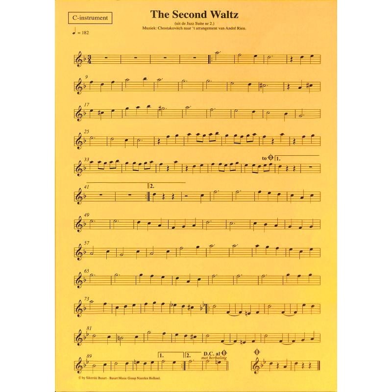 Second Waltz (Walzer 2) aus Suite 2 für Jazz Orchester