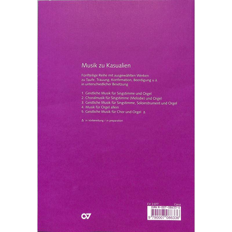 Musik zu Kasualien 2 - Choralbearbeitungen
