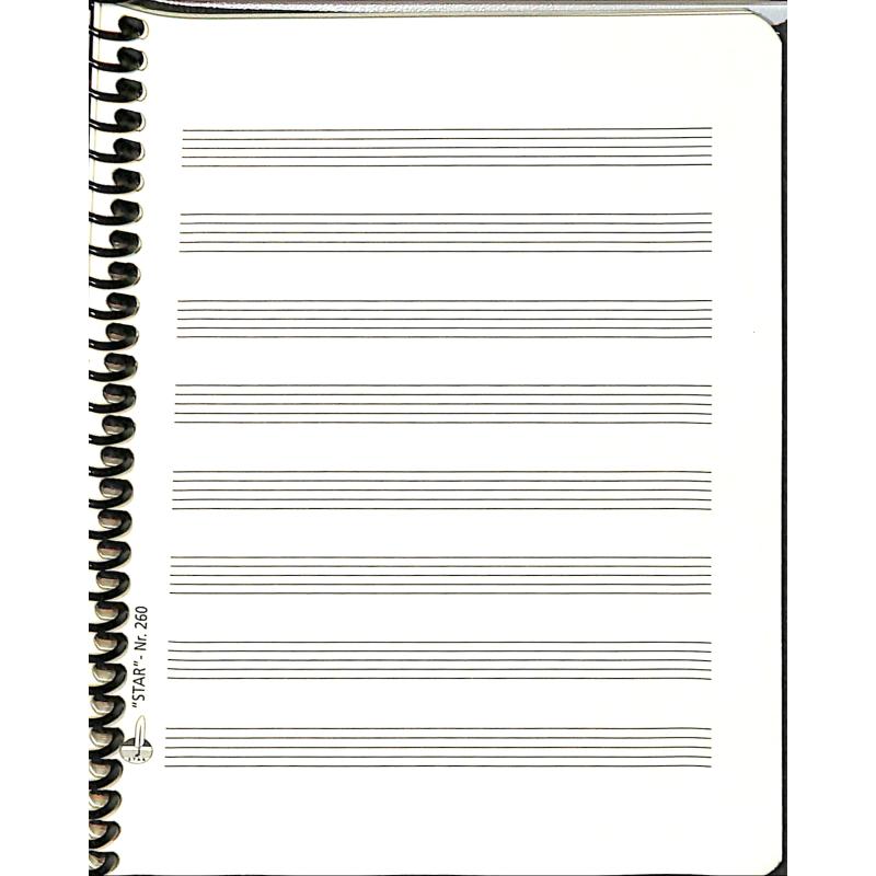 Noten Notiz Taschenbuch 9,5x14 Spiralheftung