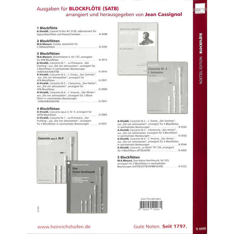 Concerto D-Dur RV 312R