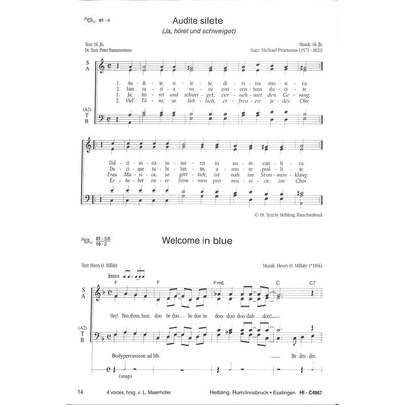 4 Voices - das Chorbuch für gemischte Stimmen