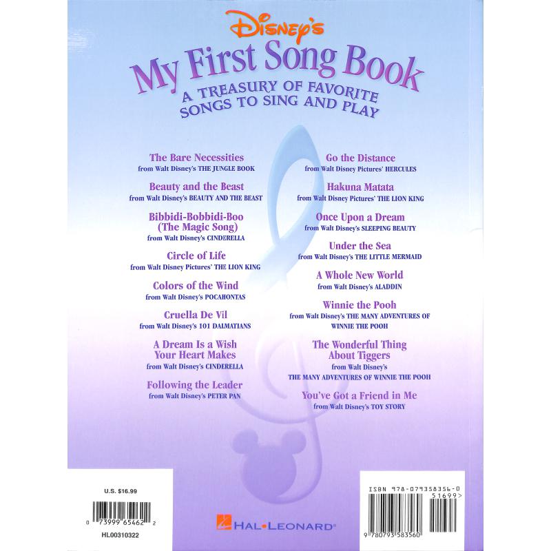 My first Disney songbook 1