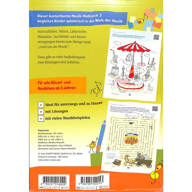 Mein Musik Malblock 2