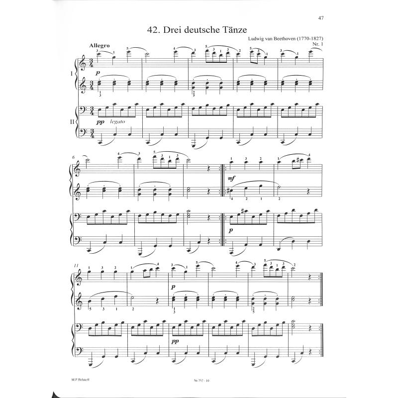 Leichte Klavierstücke zu vier Händen 1