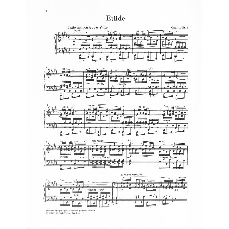Etüde E-Dur op 10/3 (Tristesse)