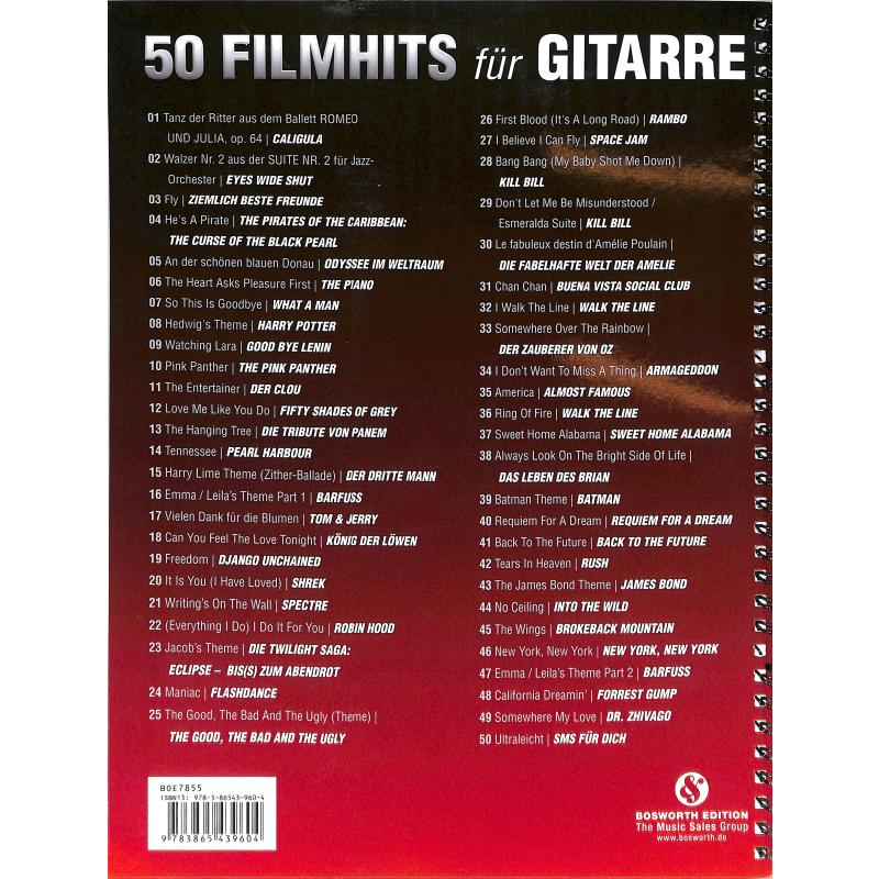50 Film Hits für Gitarre