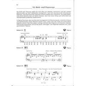 Song playing - patterns for piano