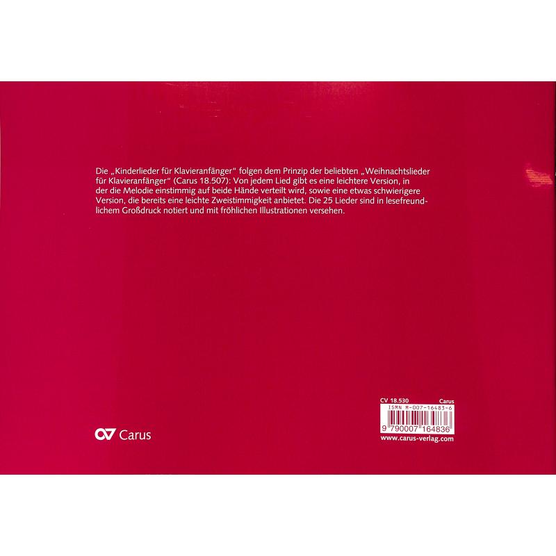 Kinderlieder für Klavieranfänger