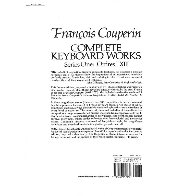 Complete keyboard works 1 ordres 1-13