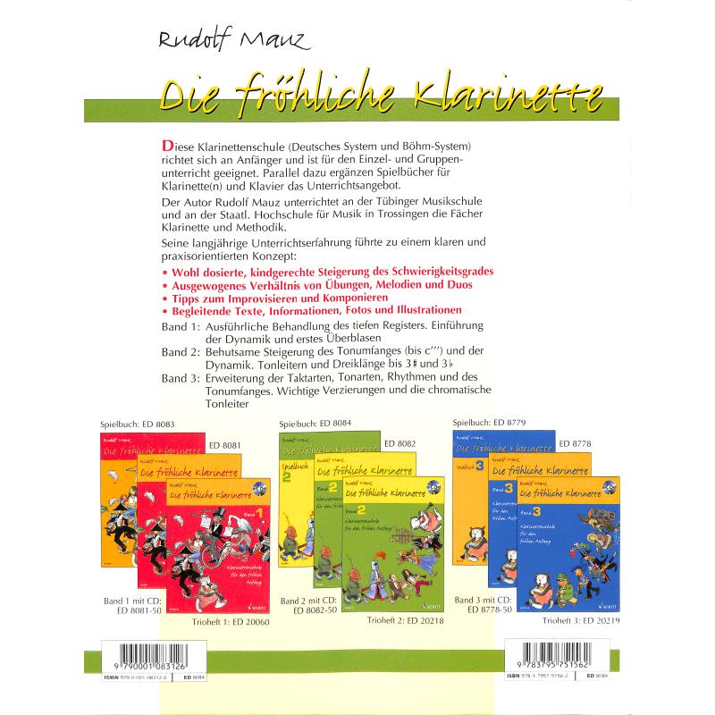 Die fröhliche Klarinette 2 Spielbuch