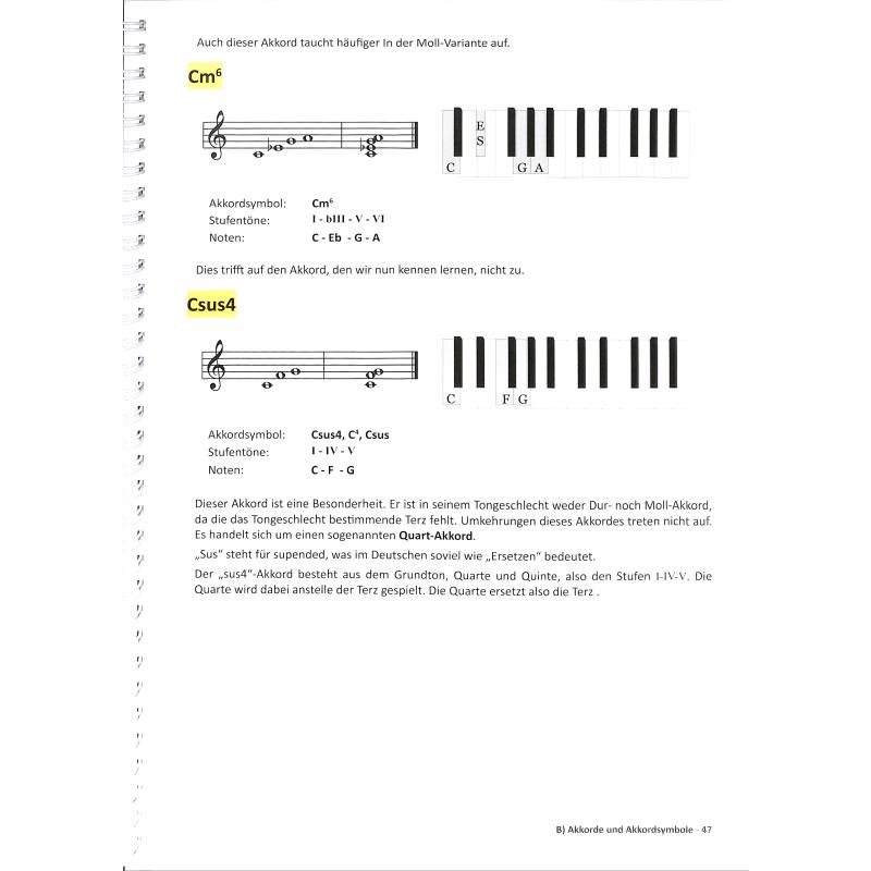 Piano Akkorde Schritt für Schritt