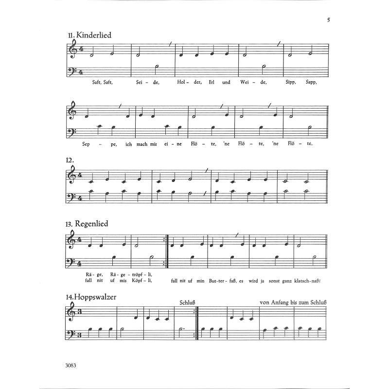 Das kleine Klavier - Ergänzung