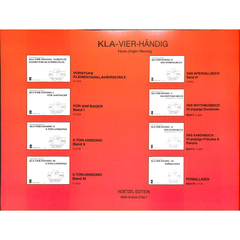 Klavierhändig 2 - 5 Ton unisono