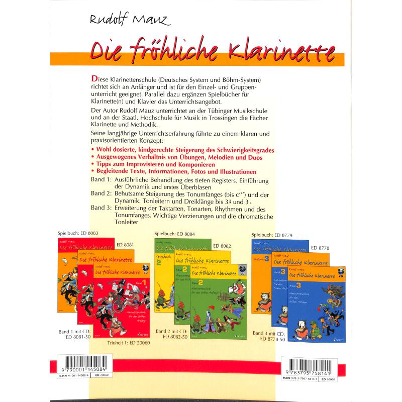 Die fröhliche Klarinette 1 - Trioheft 1