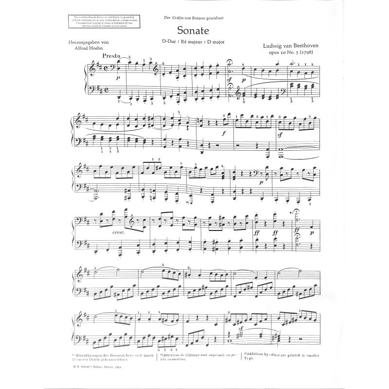 Sonate 7 D-Dur op 10/3