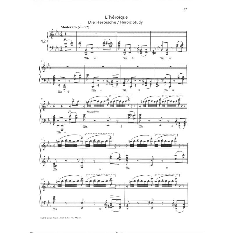 12 brillante + melodische Etüden op 105