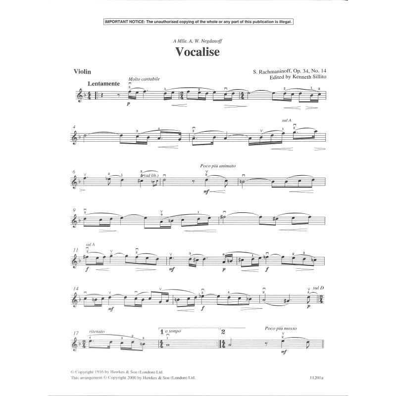 Vocalise op 34/14 Neuausgabe