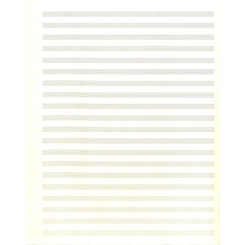 5 Bogen Notenpapier Quart hoch