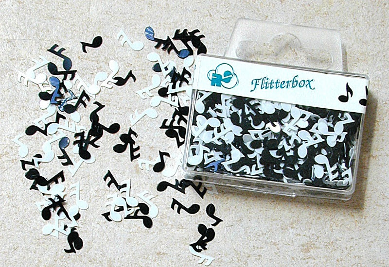 Flitterbox NOTEN schwarz/weiß