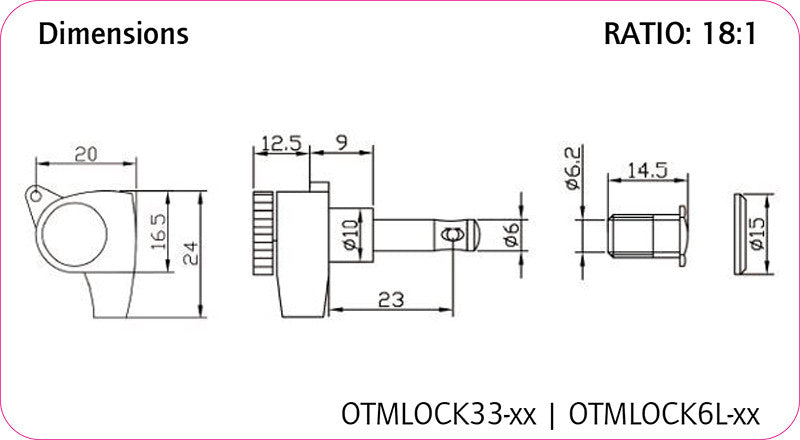 Mechanik Westerngitarre 3L+3R