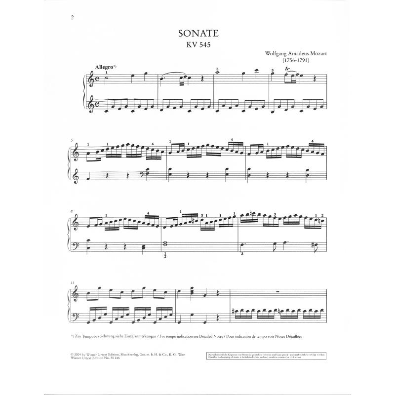 Sonate 16 C-Dur KV 545 (la facile)