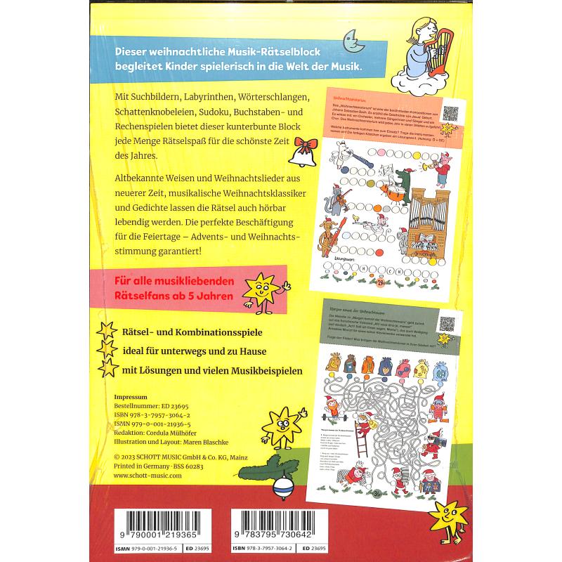 Mein Musik Rätselblock - Weihnachten
