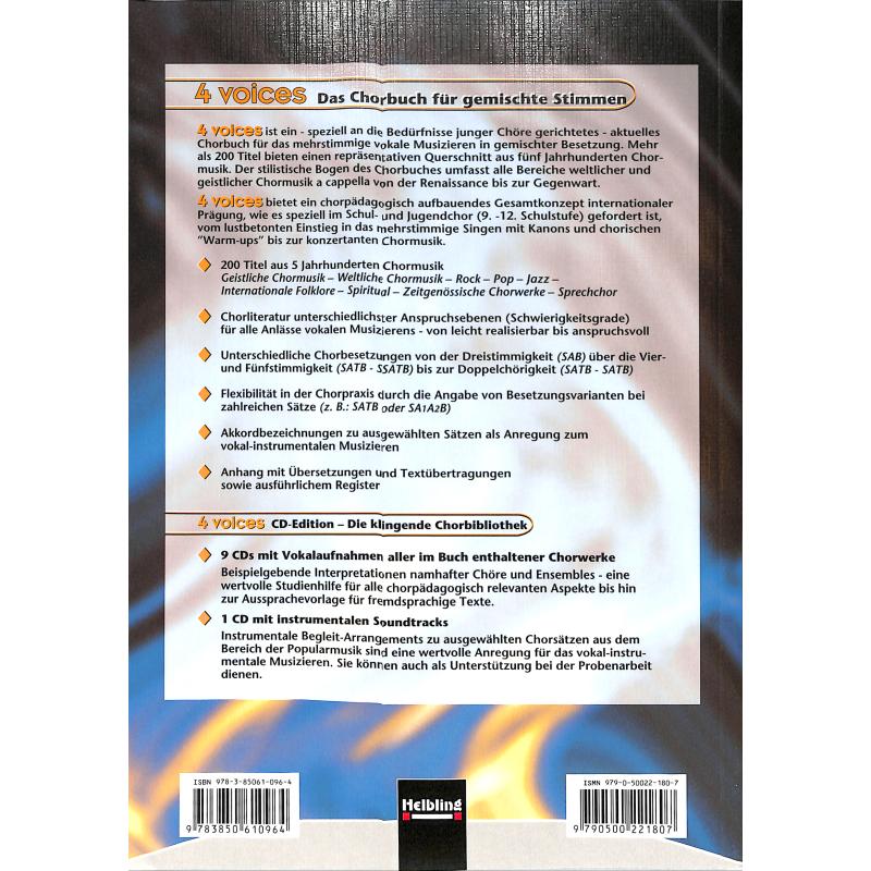 4 Voices - das Chorbuch für gemischte Stimmen