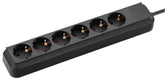 Steckdosenleiste 6er 45' schw