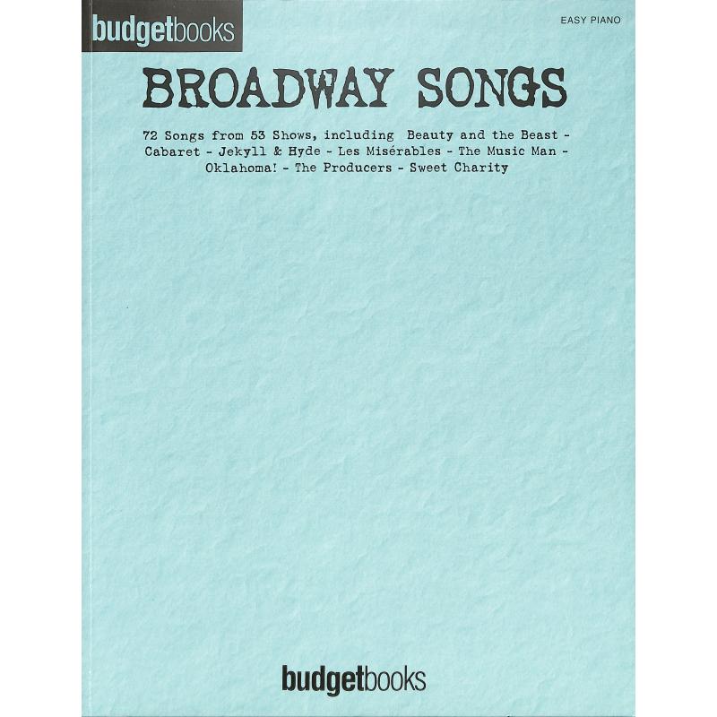 Budget books - Broadway songs