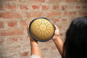 Small Steel Tongue Drum Gold