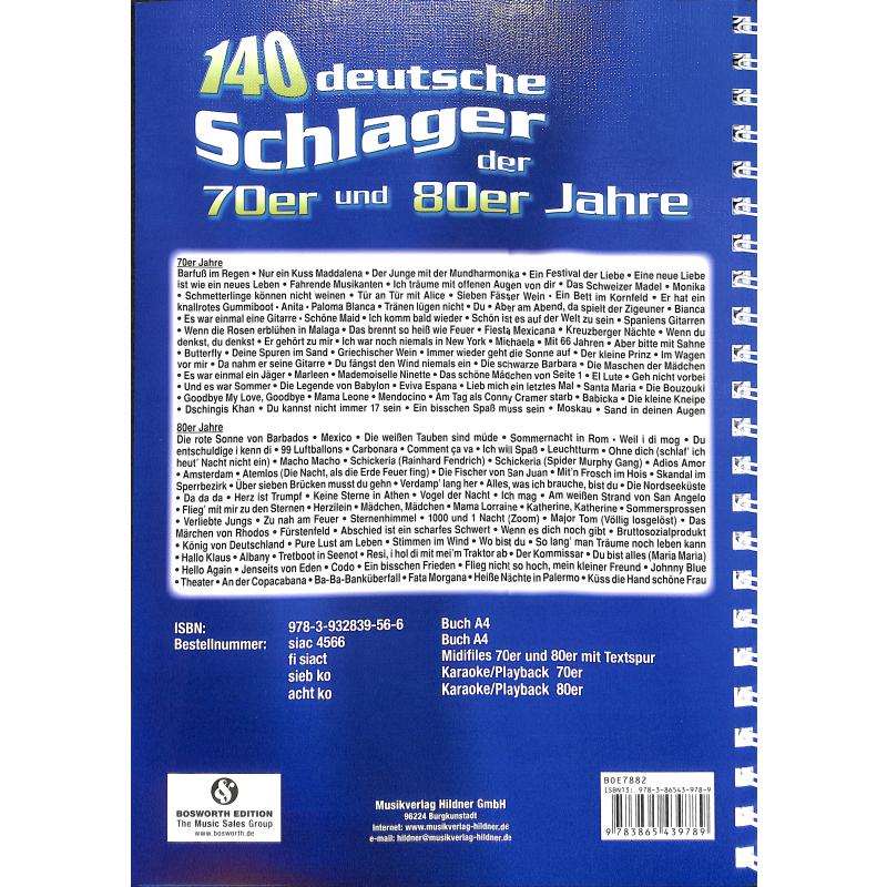 140 deutsche Schlager der 70er + 80er Jahre