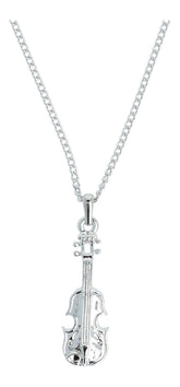 Anhänger Geige Silber+Kette