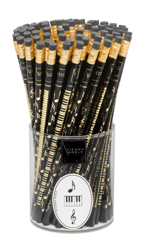 Bleistift Gold/schwarz Tasten