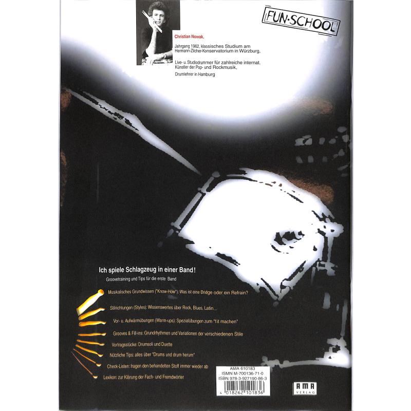 Ich spiele Schlagzeug in einer Band