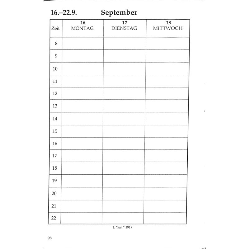 Tonkünstler Kalender 2025