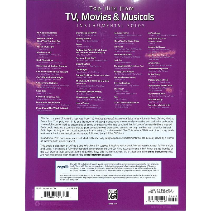 Top hits from TV movies + musicals