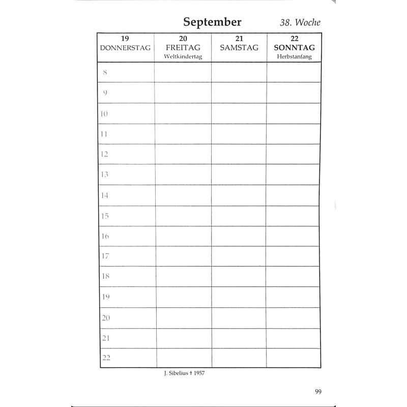 Tonkünstler Kalender 2025