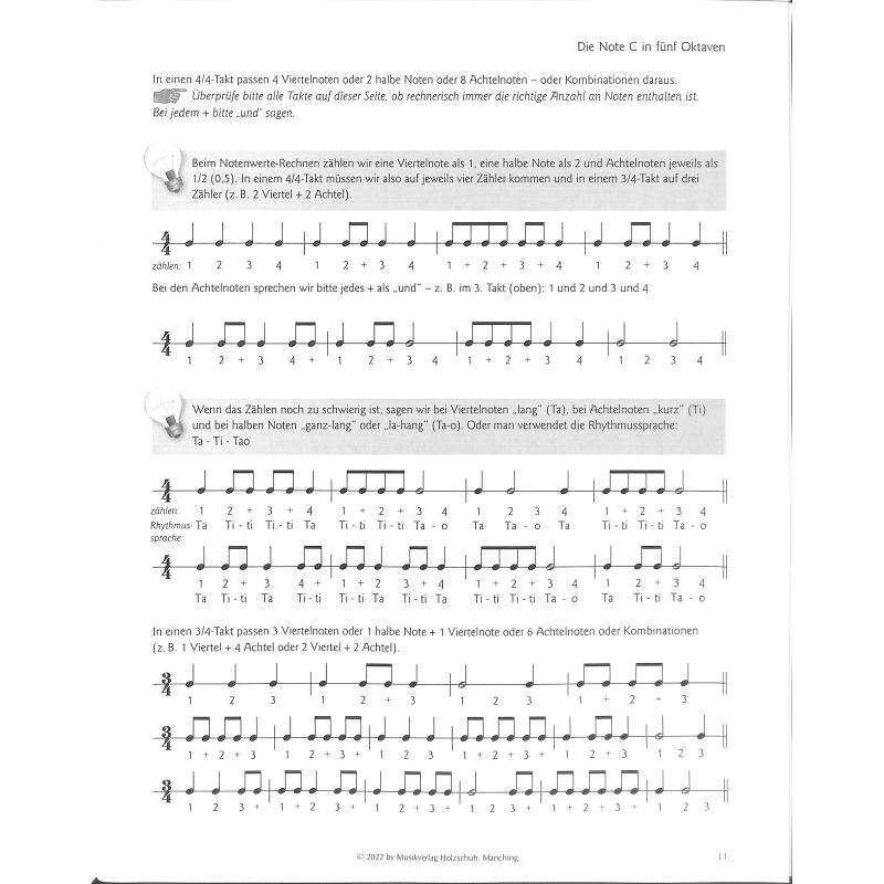 Tastenforscher Blattspieltraining von Anfang an