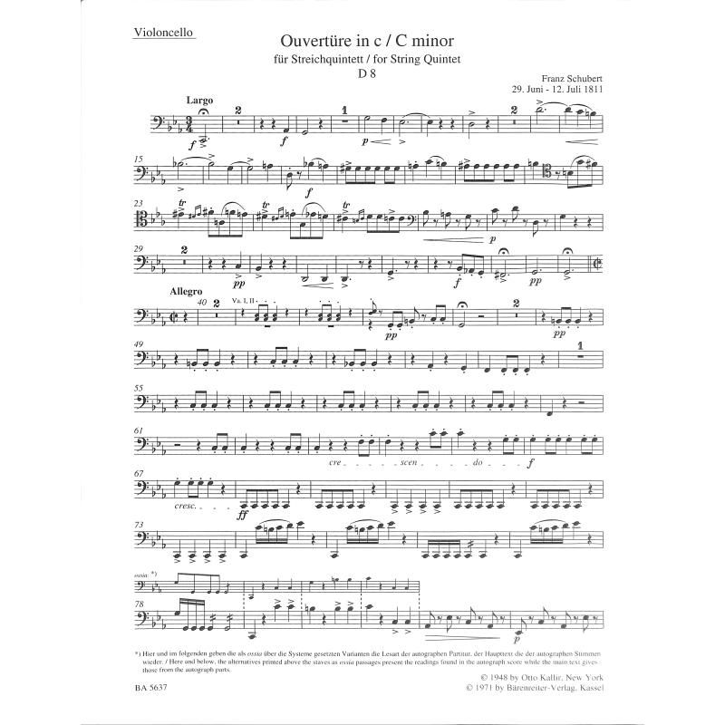 Ouvertüre c-moll D 8