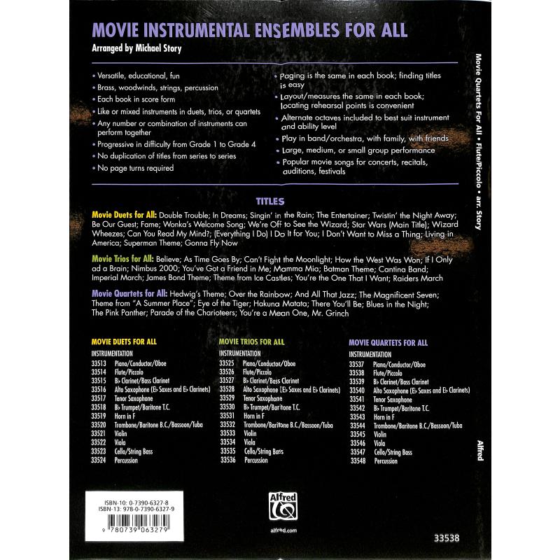 Movie Quartets for all
